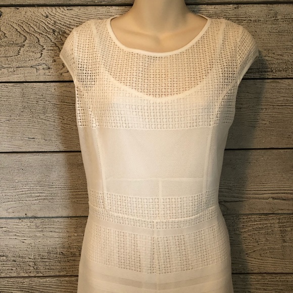 ASOS Jumpsuit White Partially Lined Capped Sleeve Cropped Back Zip Size 6 - Picture 3 of 7